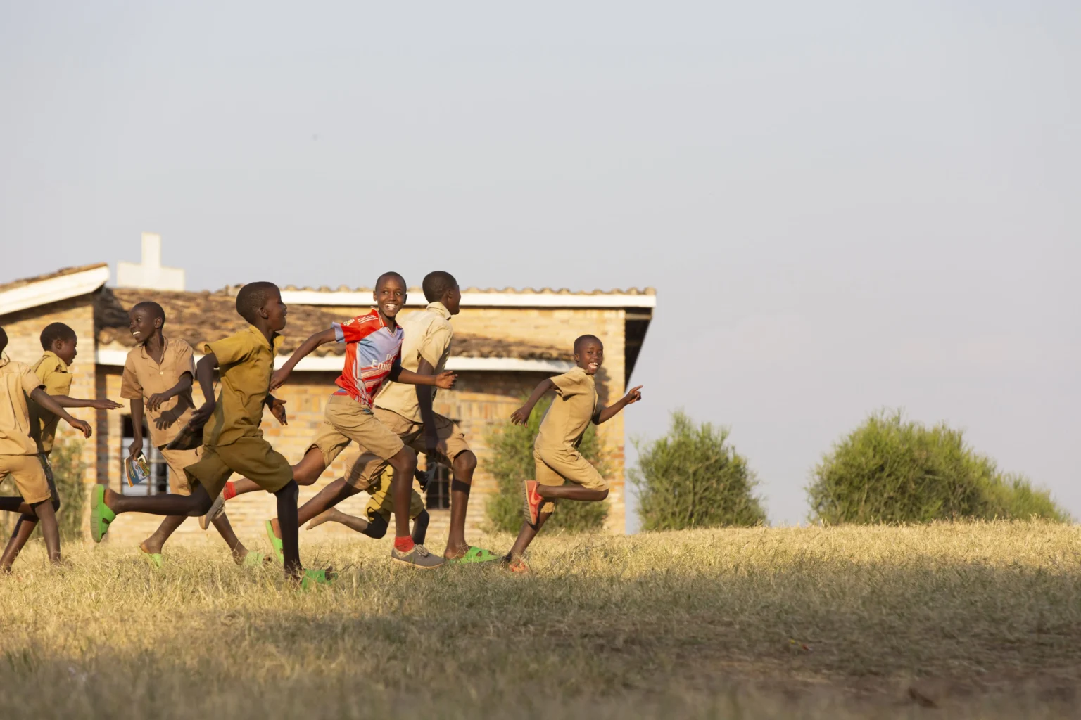 Children running